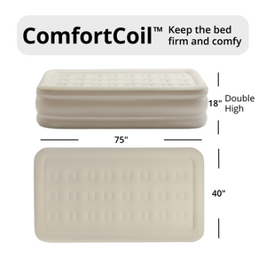 Inflatable Air Mattress 18" Raised Air Bed with Built-in AC Pump (Twin) - Simpli Comfy Inflatable Air Mattress