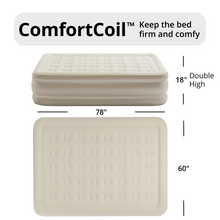 Load image into Gallery viewer, Inflatable Air Mattress 18" Raised Air Bed with Built-in AC Pump (Queen) - Simpli Comfy Inflatable Air Mattress