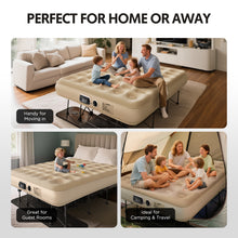 Load image into Gallery viewer, Simpli Comfy EZ Bed Queen — Self-Inflating Air Mattress with Built-In Steel Frame, Pump & Wheeled Case - Simpli Comfy Inflatable Air Mattress