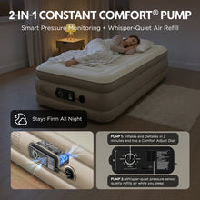 Load image into Gallery viewer, Simpli Comfy ConstantComfort Twin Air Mattress with Adjustable Dual Pump, 18" Raised - Simpli Comfy Inflatable Air Mattress