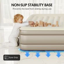 Load image into Gallery viewer, Simpli Comfy ConstantComfort Queen Air Mattress with Adjustable Dual Pump, 18" Raised - Simpli Comfy Inflatable Air Mattress