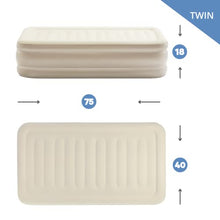 Load image into Gallery viewer, Simpli Comfy Inflatable Twin Air Mattress with Built in Dual Pump Choose Your Firmness Level Self Inflating Blow Up Air Bed 18” Elevated for Home Guest Travel Relocate Camping - Simpli Comfy Inflatable Air Mattress