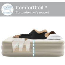 Load image into Gallery viewer, Simpli Comfy Inflatable Twin Air Mattress with Built in Pump Self Inflating Blow Up Durable Heavy Duty Stay Firm Comfortable Air Bed 18” Elevated for Home Guest Travel Relocate Camping - Simpli Comfy Inflatable Air Mattress