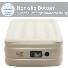 Load image into Gallery viewer, Simpli Comfy Inflatable Twin Air Mattress with Built in Pump Self Inflating Blow Up Durable Heavy Duty Stay Firm Comfortable Air Bed 18” Elevated for Home Guest Travel Relocate Camping - Simpli Comfy Inflatable Air Mattress