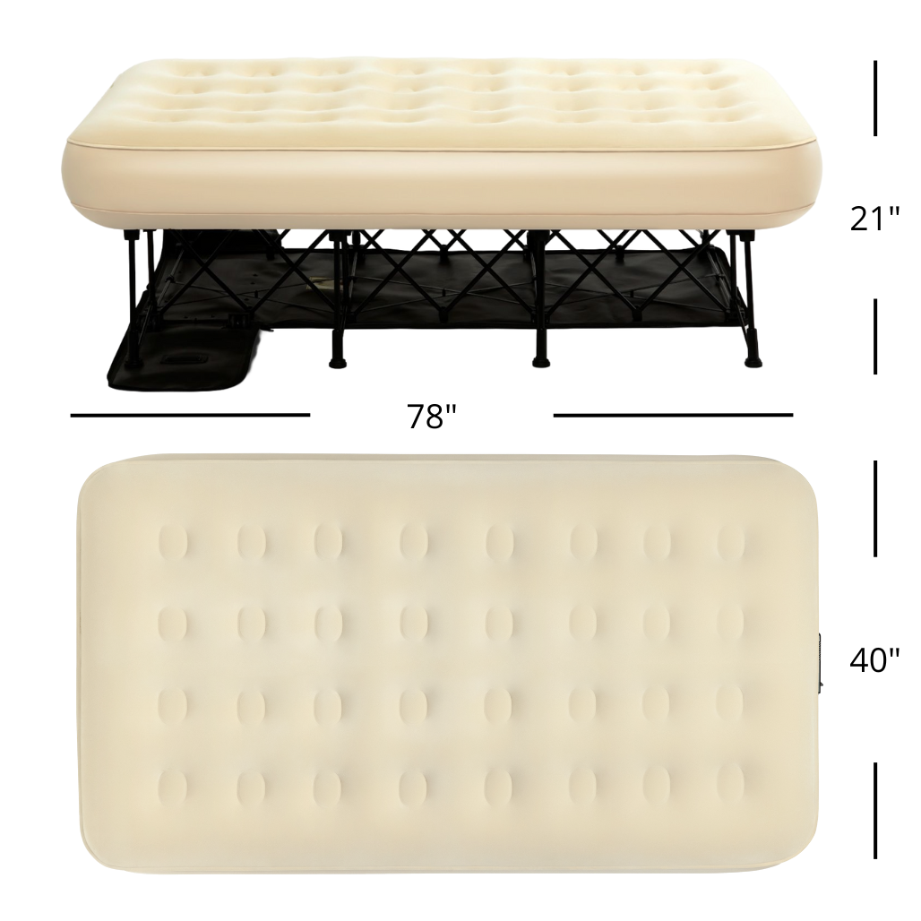 EZ Air Bed Self Inflating Twin Size Air Mattress with Built in