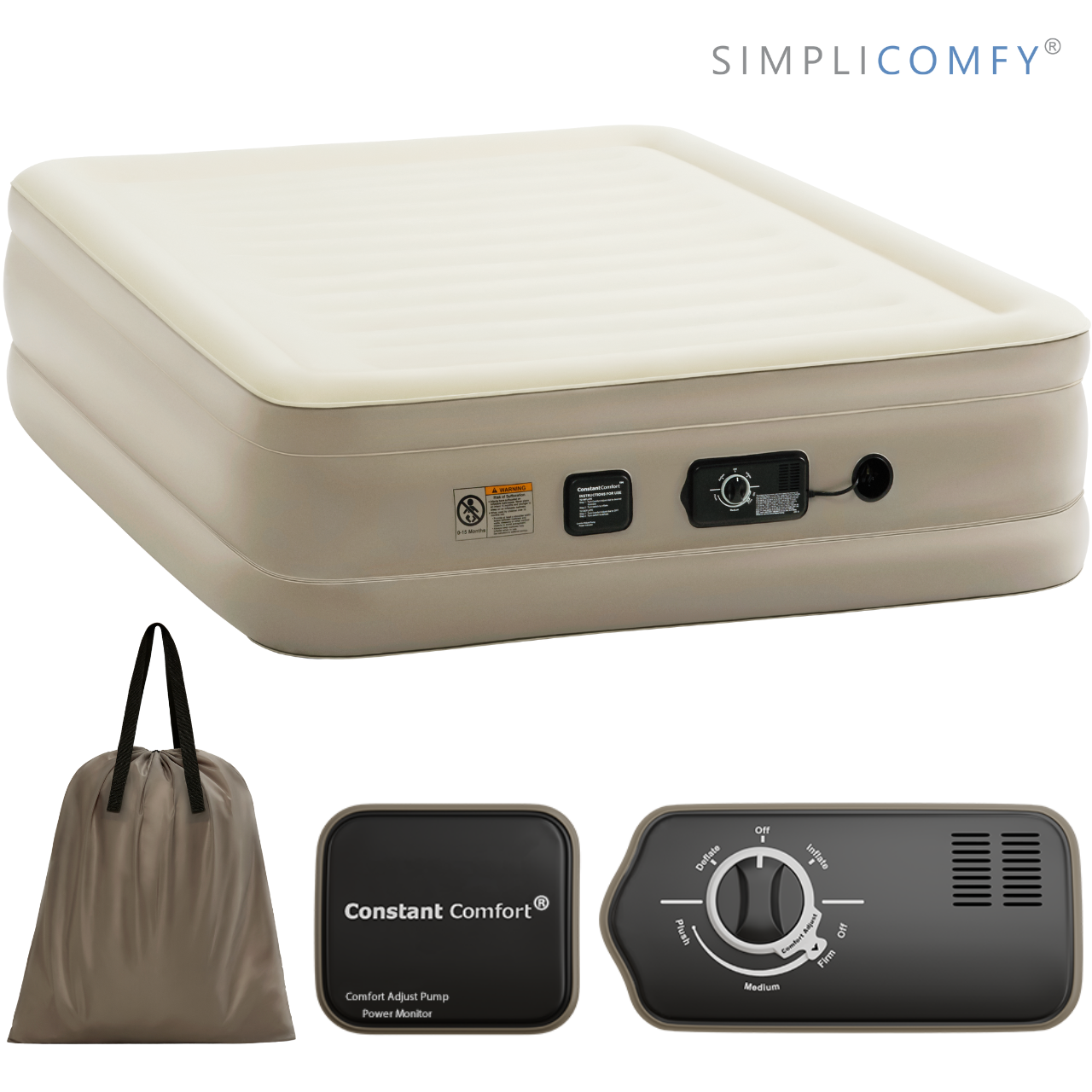 Air mattress with sales never flat pump