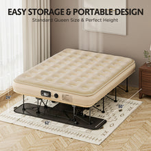 Load image into Gallery viewer, Simpli Comfy EZ Bed Queen — Self-Inflating Air Mattress with Built-In Steel Frame, Pump &amp; Wheeled Case - Simpli Comfy Inflatable Air Mattress
