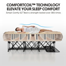 Load image into Gallery viewer, Simpli Comfy EZ Bed Twin — Self-Inflating Air Mattress with Built-In Steel Frame, Pump &amp; Wheeled Case - Simpli Comfy Inflatable Air Mattress
