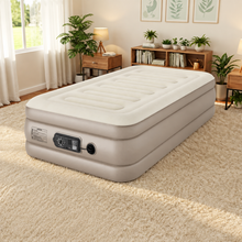 Load image into Gallery viewer, Simpli Comfy ConstantComfort Twin Air Mattress with Adjustable Dual Pump, 18" Raised - Simpli Comfy Inflatable Air Mattress
