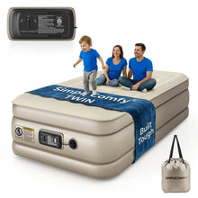 Load image into Gallery viewer, Simpli Comfy ComfortCoil Twin Air Mattress with Built-In Pump, 18" Raised - Simpli Comfy Inflatable Air Mattress
