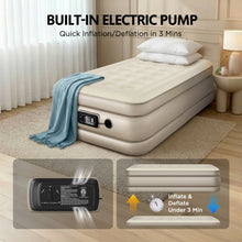 Load image into Gallery viewer, Simpli Comfy ComfortCoil Twin Air Mattress with Built-In Pump, 18" Raised - Simpli Comfy Inflatable Air Mattress
