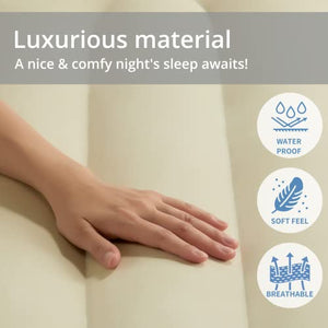 Simpli Comfy Inflatable Twin Air Mattress with Built in Dual Pump Choose Your Firmness Level Self Inflating Blow Up Air Bed 18” Elevated for Home Guest Travel Relocate Camping - Simpli Comfy Inflatable Air Mattress