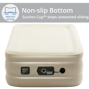 Simpli Comfy Inflatable Twin Air Mattress with Built in Dual Pump Choose Your Firmness Level Self Inflating Blow Up Air Bed 18” Elevated for Home Guest Travel Relocate Camping - Simpli Comfy Inflatable Air Mattress
