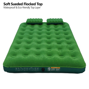 Inflatable Air Mattress Portable Air Bed and 2 Inflatable Pillows with Portable Battery Pump (Queen) - Simpli Comfy Inflatable Air Mattress